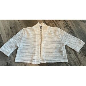 Girls White Cardigan Size XL